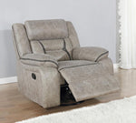 Greer Taupe Manual Swivel Rocker Recliner