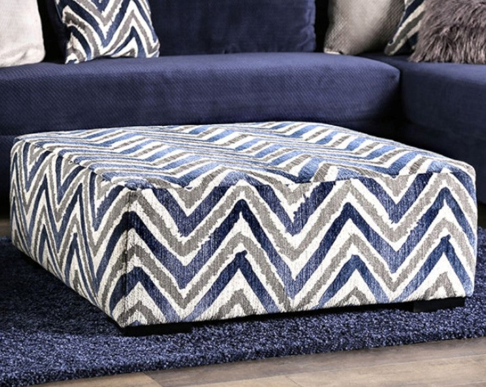 Griswold Zigzag Multi Microfiber Ottoman