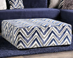 Griswold Zigzag Multi Microfiber Ottoman