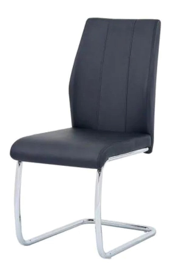 Gudmund 2 Black Faux Leather Side Chairs