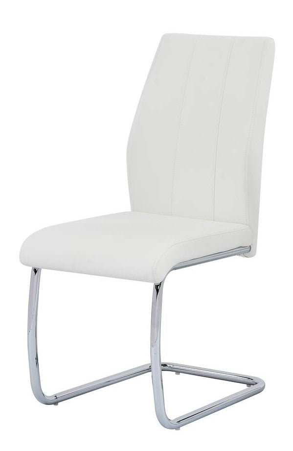 Gudmund 2 White Faux Leather Side Chairs