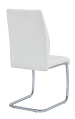 Gudmund 2 White Faux Leather Side Chairs