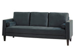 Gulfdale 2-Pc Dark Teal Velvet Sofa Set