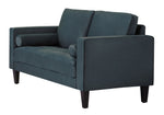 Gulfdale 2-Pc Dark Teal Velvet Sofa Set