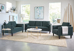 Gulfdale 3-Pc Dark Teal Velvet Sofa Set