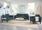 Gulfdale Dark Teal Velvet Loveseat