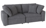 Guthrie Gray Micro-Suede Loveseat