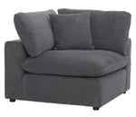 Guthrie Gray Micro-Suede Sectional Sofa with Ottoman