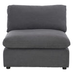 Guthrie Gray Micro-Suede Sectional Sofa with Ottoman