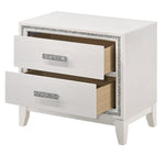 Haiden White Wood 2-Drawer Nightstand