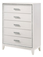 Haiden White Wood 5-Drawer Chest