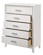 Haiden White Wood 5-Drawer Chest