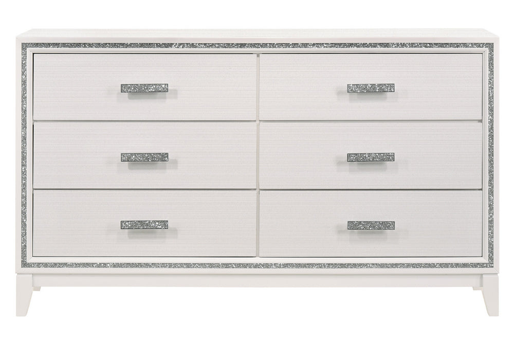 Haiden White Wood 6-Drawer Dresser