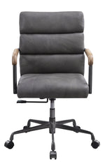 Halcyon Gray Top Grain Leather Office Chair