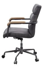 Halcyon Gray Top Grain Leather Office Chair