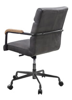 Halcyon Gray Top Grain Leather Office Chair