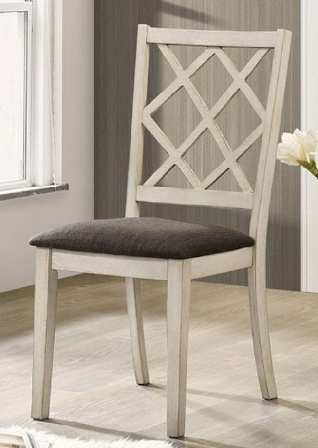 Haleigh 2 Gray/Antique White Side Chairs