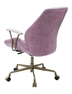 Hamilton Pink Top Grain Leather Swivel Office Chair