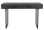 Hammond Smoke Grey Wood/Iron 2-Drawer Writing Desk