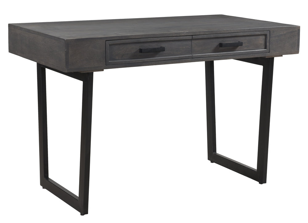 Hammond Smoke Grey Wood/Iron 2-Drawer Writing Desk