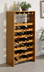 Hanzi Oak Wood Wine Cabinet with 4 Cup Holders