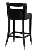 Hart Glam Black Velvet Counter Height Stool