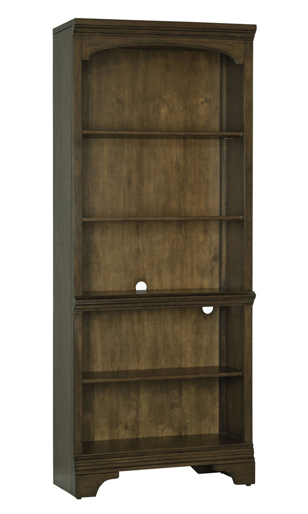 Hartshill Burnished Oak Wood 5-Tier Bookcase