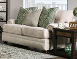 Hatfield Cream Chenille Loveseat