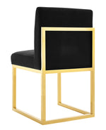 Haute Contemporary Black Velvet Side Chair