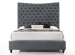 Havanna Dark Gray Fabric Eastern King Platform Bed