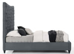 Havanna Dark Gray Fabric Cal King Platform Bed