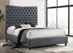 Havanna Dark Gray Fabric Eastern King Platform Bed