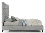 Havanna Gray Fabric Eastern King Platform Bed