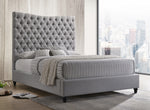 Havanna Gray Fabric Eastern King Platform Bed