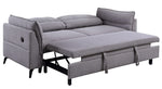 Helaine Gray Fabric Power Recliner Sofa with Sleeper