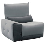 Helix 5-Pc 2-Tone Gray Velvet Power Recliner Sectional