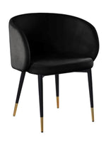 Hemingway Black Velvet Side Chair