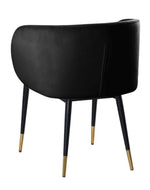 Hemingway Black Velvet Side Chair