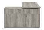 Hertford Grey Driftwood Wood/Black Metal Office Desk