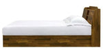 Hestia Walnut Wood Queen Bed with Storage