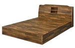 Hestia Walnut Wood Queen Bed with Storage