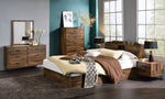 Hestia Walnut Wood Queen Bed with Storage