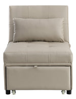 Hidalgo Beige PU Leather Adjustable Chair