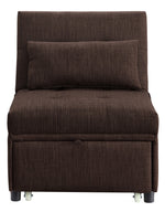 Hidalgo Brown Linen Fabric Adjustable Chair