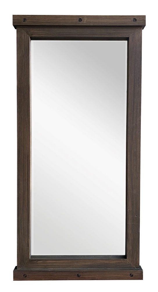 Hilde Light Brown Wood Accent Mirror