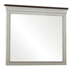 Hillcrest Dark Rum/White Wood Frame Dresser Mirror