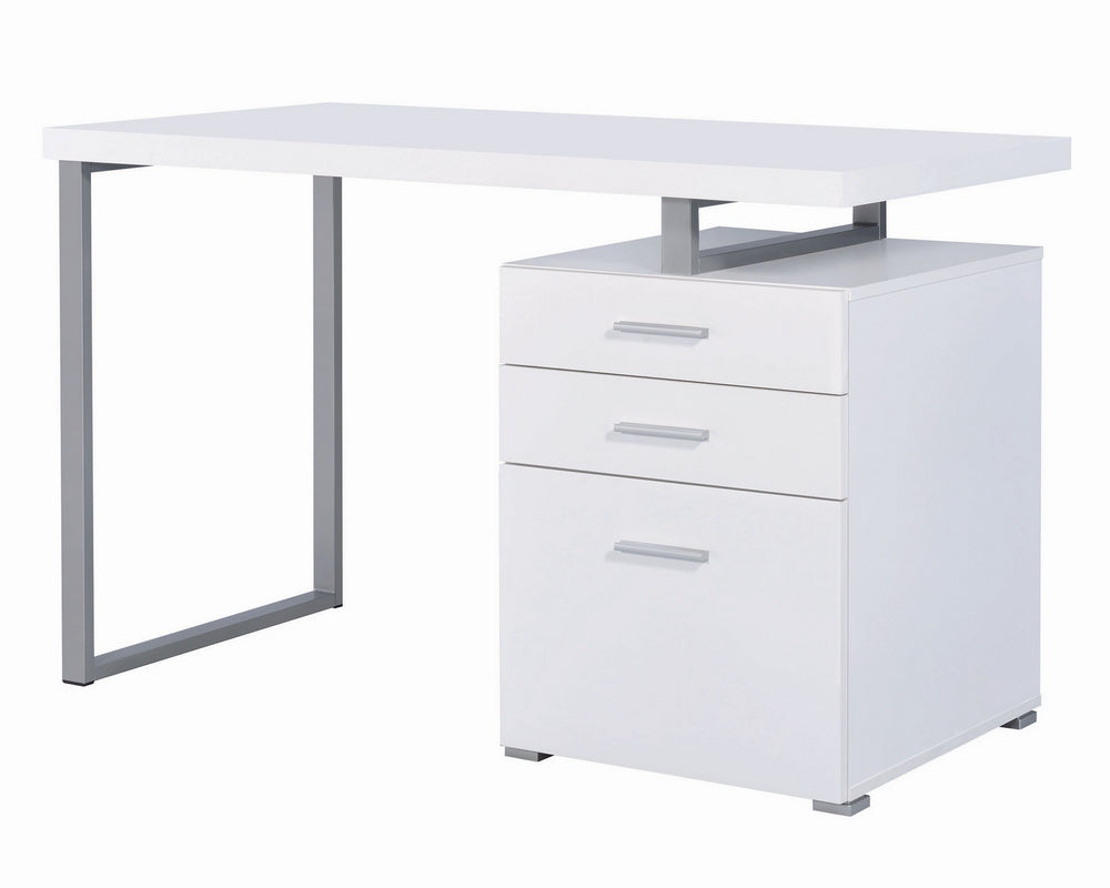 Brennan White Wood Office Desk