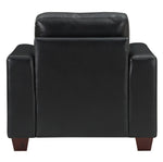 Hinsall Black Premium Faux Leather Tufted Chair