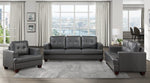 Hinsall Gray Premium Faux Leather Chair