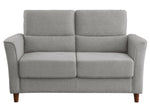 Hinshaw Gray Textured Fabric Loveseat